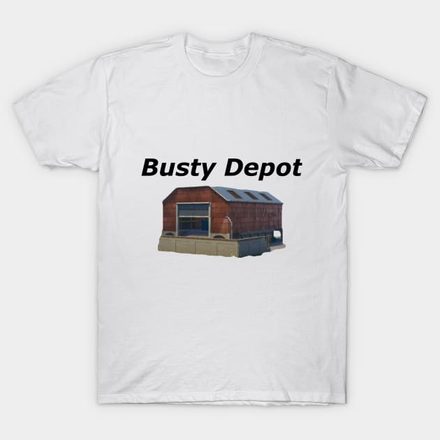 FieldOps Busty Depot (Black) T-Shirt by FieldOps